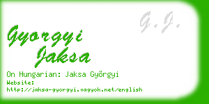 gyorgyi jaksa business card