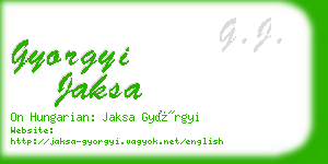 gyorgyi jaksa business card